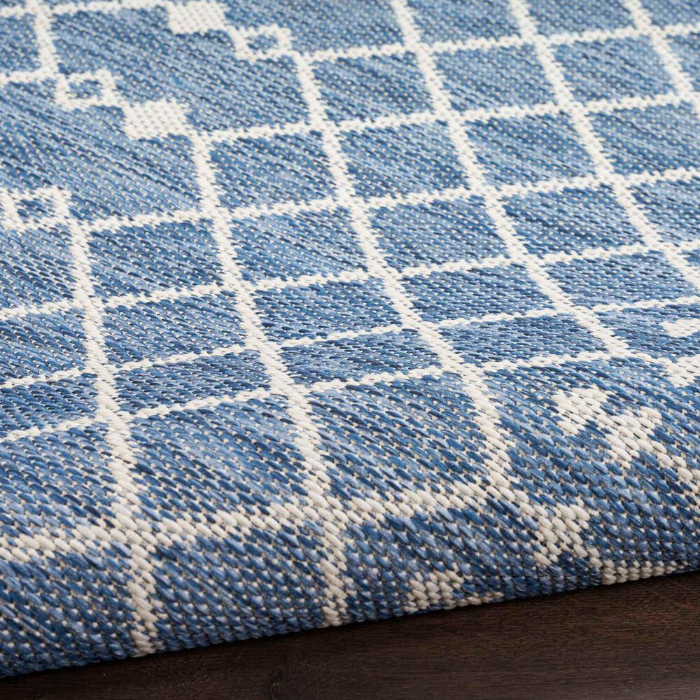 Nourison Positano Southwestern Navy Blue 6&#39; x 9&#39; Indoor/Outdoor Area Rug, , large