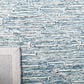 Safavieh Micro-Loop MLP178M 5" Square Light Blue and Ivory Area Rug, , large