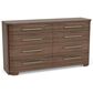 Riverside Furniture Delia 8-Drawer Dresser in Nouveau Walnut, , large
