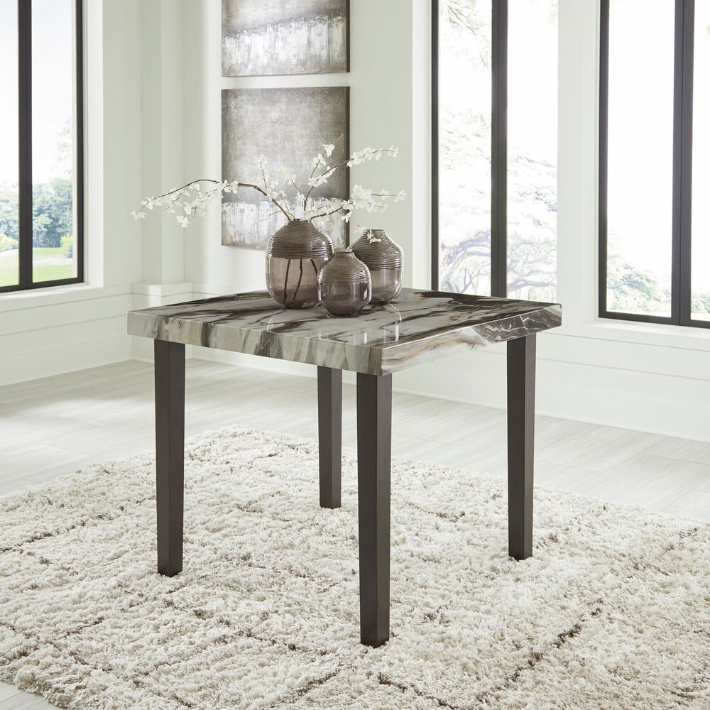 Ashley Jeshina 5-Piece Counter Height Dining Set in White, Dark Brown and Beige, , large
