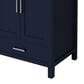 Lexora Home Jacques 30" Single Bathroom Vanity in Navy Blue with 2 cm White Quartz Top and Rectangular Sink, , large