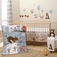 Lambs and Ivy Sleepytime Bear 3-Piece Baby Nursery Crib Bedding Set in Brown, White, Gray and Rust, , large