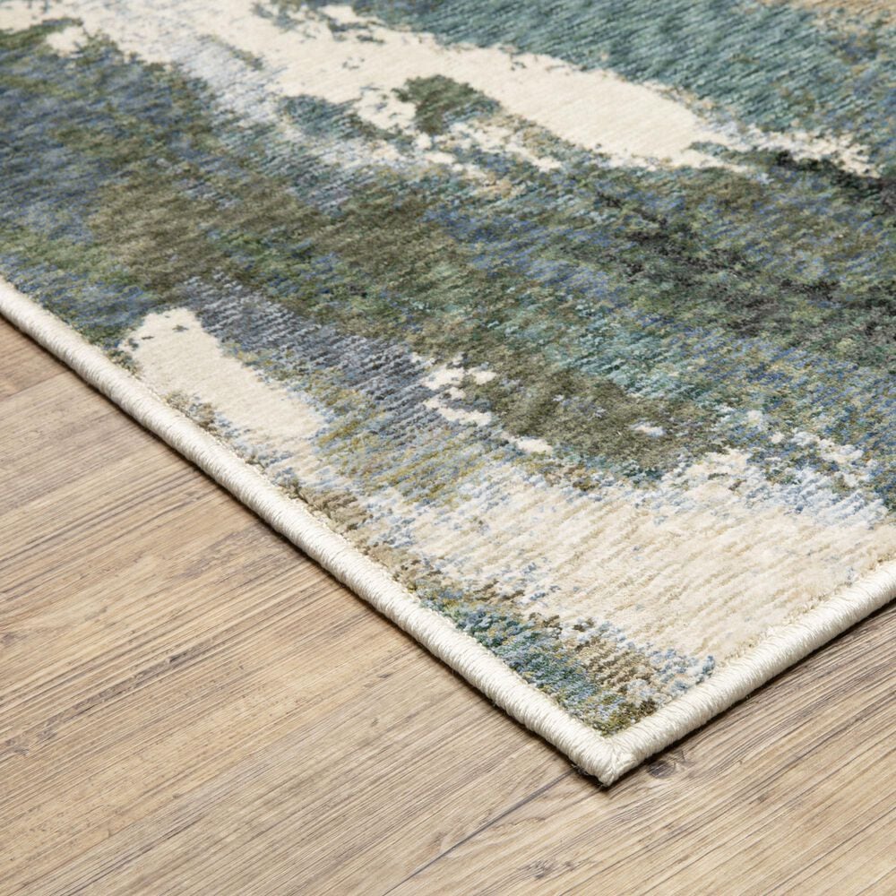 Oriental Weavers Tisdell TIS04 Blue and Green 7&#39;10&quot; x 10&#39;10&quot; Area Rug, , large