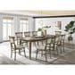 HOMLUX 88"W Rectangle Dining Table with Extension Leaf Modern in Vintage/Dark Walnut, , large