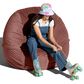 Jaxx Saxx 5" Large Round Bean Bag Chair in Mauve, , large