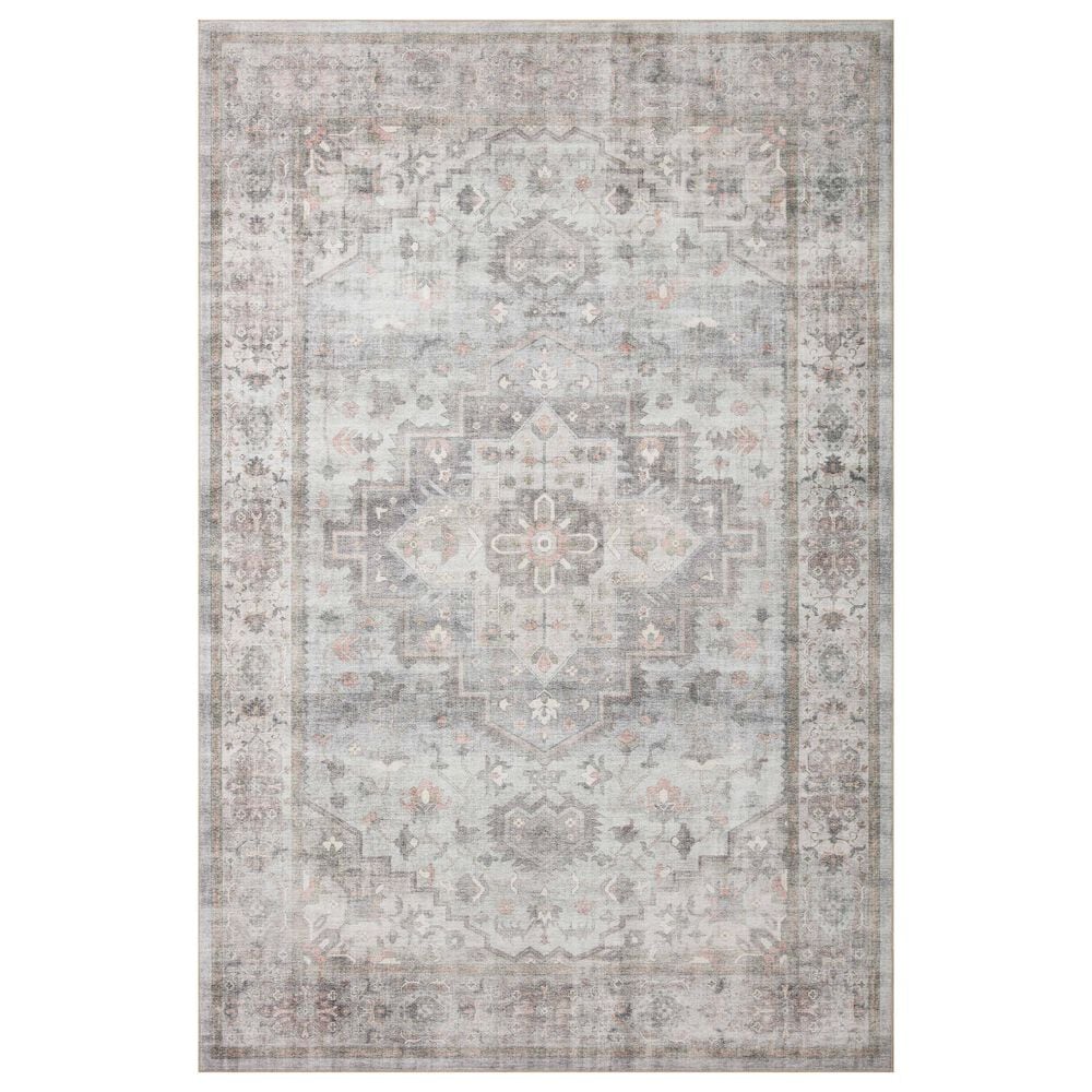 Loloi II Heidi Dove and Blush 6&#39; x 9&#39; Area Rug, , large