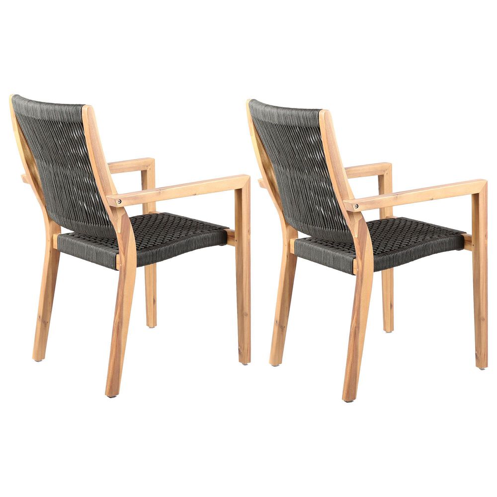 Blue River Madsen Patio Dining Chair in Charcoal/Gray/Eucalyptus &#40;Set of 2&#41;, , large