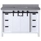 Lexora Home Marsyas 48" Single Bathroom Vanity in White with Grey Quartz Top and Rectangular Sink, , large