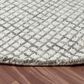 L&R Resources Criss Cross Silver and Ivory 6" Round Area Rug, , large