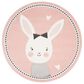 Safavieh Carousel CRK166 3" Round Pink and Ivory Kids  Area Rug, , large