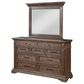 New Heritage Mar Vista 4 Piece Queen Bedroom Set in Brushed Walnut with Panel Bed, Dresser, Mirror and Nightstand, , large
