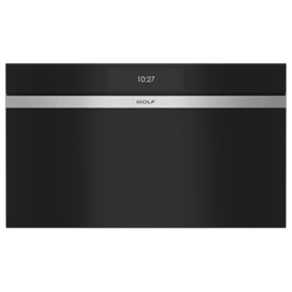 Wolf Appliances M Series 30" Contemporary Handleless Plumbed Convection Steam Oven in Black, , large
