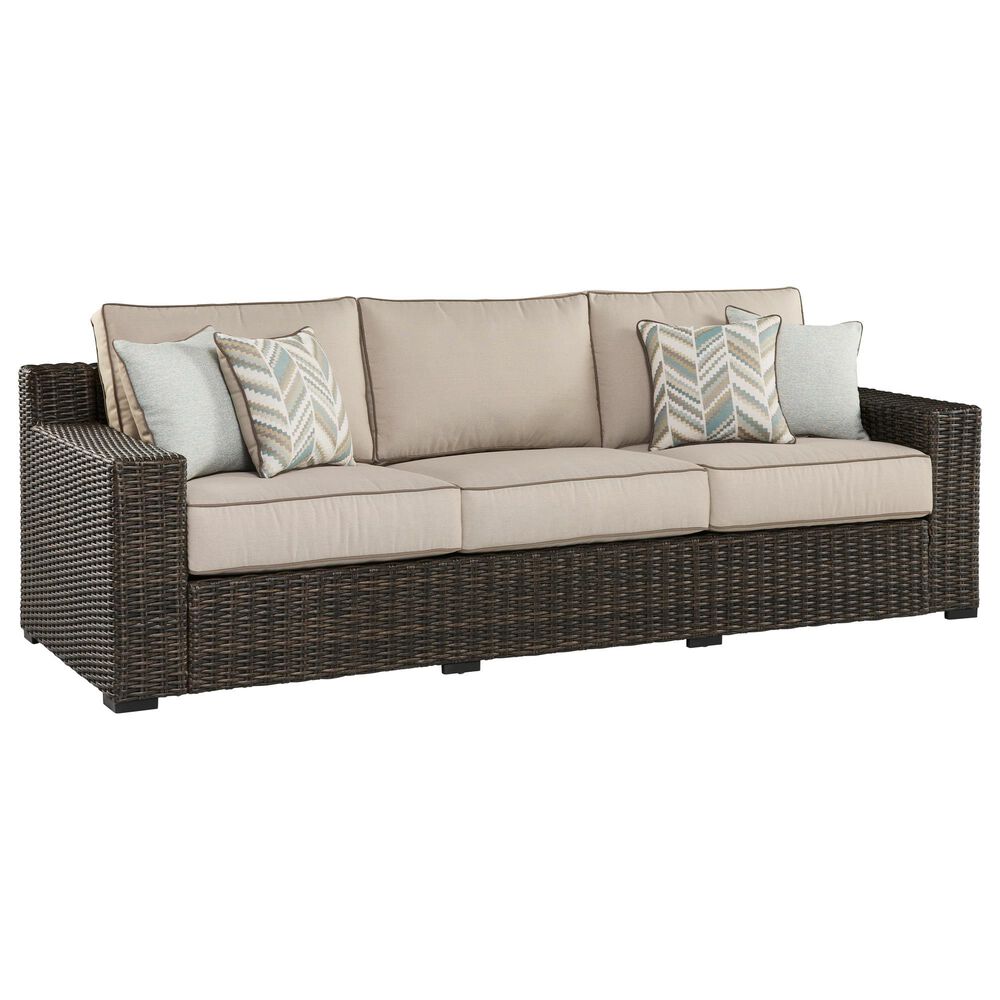 Coastline Bay Outdoor Sofa with Cushion - Brown Coastline Bay Outdoor Sofa with Cushion - Brown