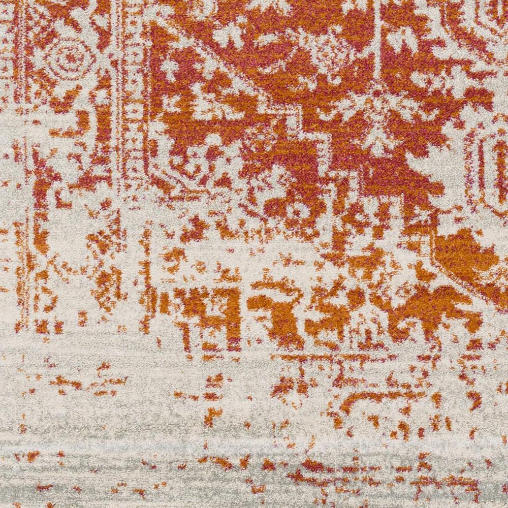 Surya Harput HAP-1019 7"10" x 10"3" Orange, Gray and Garnet Area Rug, , large