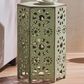 Hearth and Haven Galore 14" Outdoor Hexagon Metal Side Table with Sunburst Cut Out Design in Green, , large