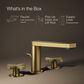 Kohler Composed Widespread Bathroom Sink Faucet with Cross handles in Vibrant Brushed Moderne Brass, , large