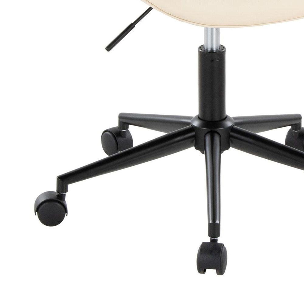 Lumisource Fabrico Office Chair with Cream Cushion in Black, , large