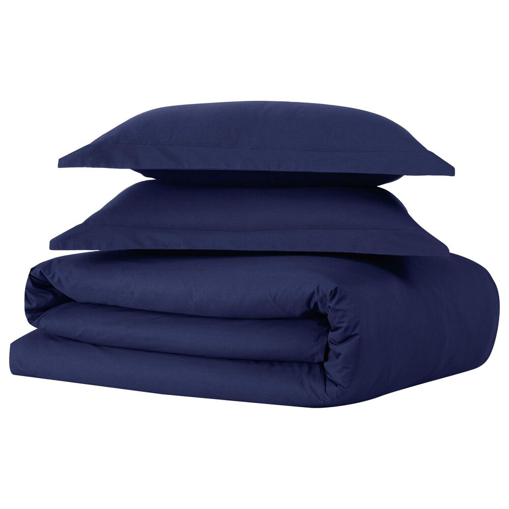 Pem America Brooklyn Loom Classic 3-Piece King Duvet Set in Navy, , large
