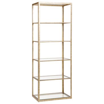 Stein World Strie 5-Shelf Bookcase in Antique Brass and Clear, , large
