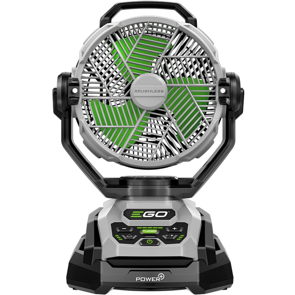 EGO 10&quot; Oscillating Misting Fan Tool Only in Gray and Black, , large