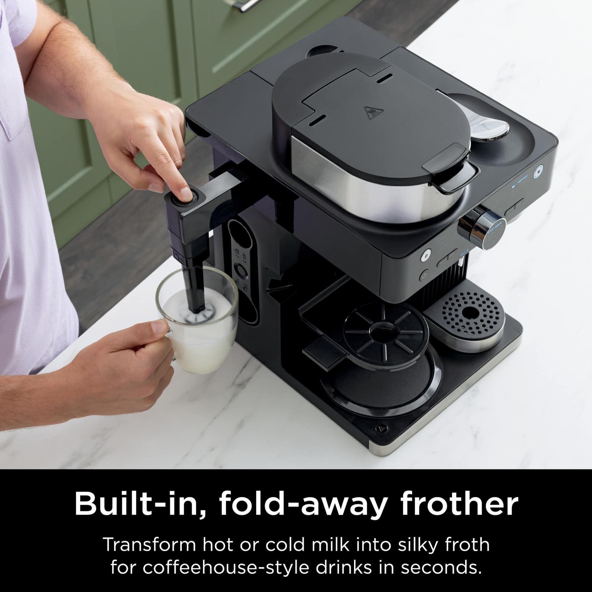 Shark 60 Oz Espresso Coffee Barista System in Black