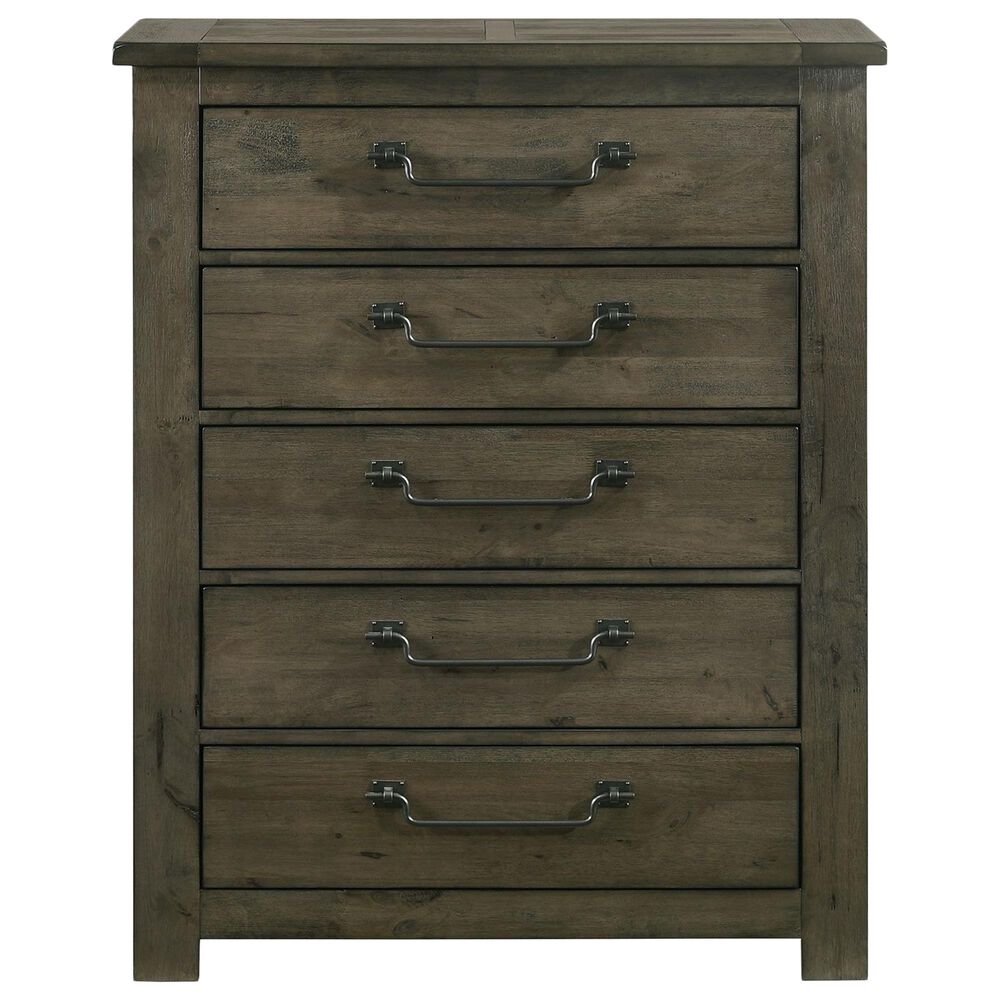 Mayberry Hill Maverick 5 Drawer Chest in Rustic Brown, , large