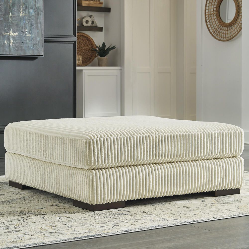 Ashley Lindyn Oversized Accent Ottoman in Ivory, , large