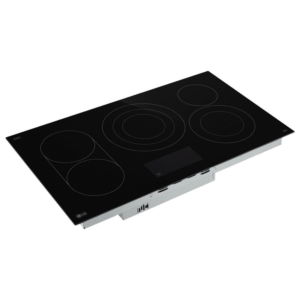 LG 2-Piece Kitchen Package with Print Proof Stainless Steel 6.4 Cu. Ft. Smart Combination Wall Oven and Black 36" Electric Cooktop, , large