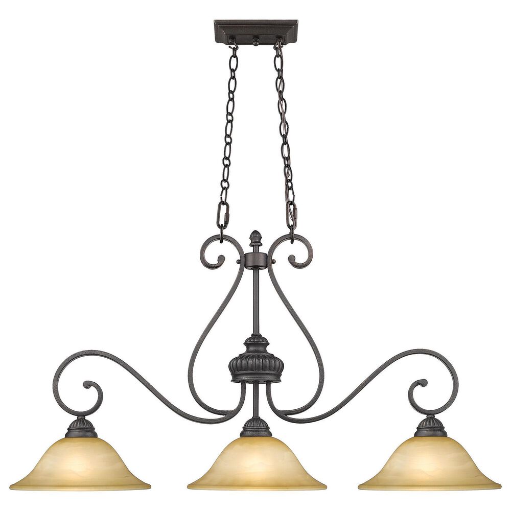 Golden Lighting Mayfair 3-Light Pendant in Leather Crackle, , large