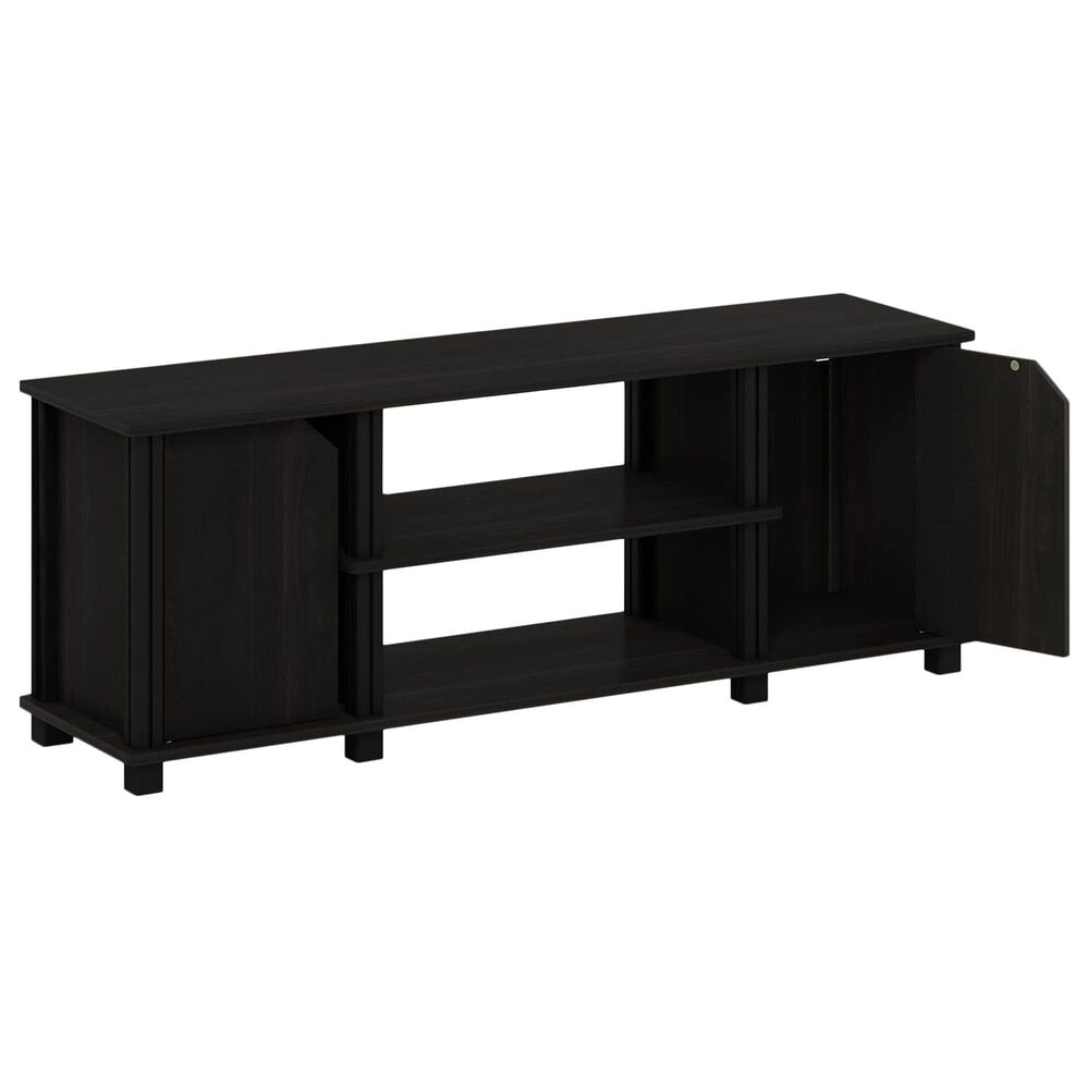 HOMLUX 43.8" TV Stand with 2-Door in Espresso and Black, , large