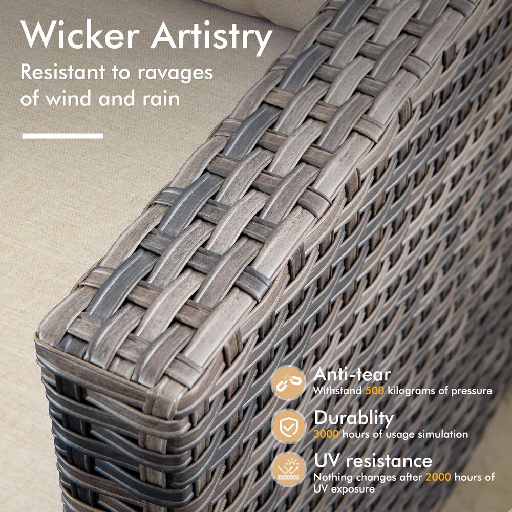 HOMLUX 6-Piece Patio Conversation Set in Beige, , large