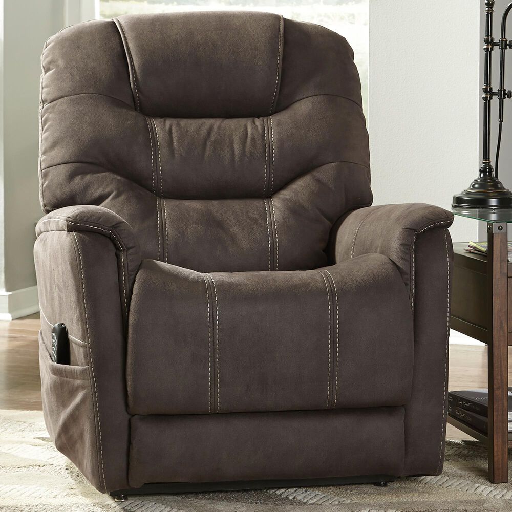 Signature Design by Ashley Ballister Power Lift Recliner with Power Headrest and Lumbar in Espresso, , large