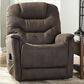 Signature Design by Ashley Ballister Power Lift Recliner with Power Headrest and Lumbar in Espresso, , large