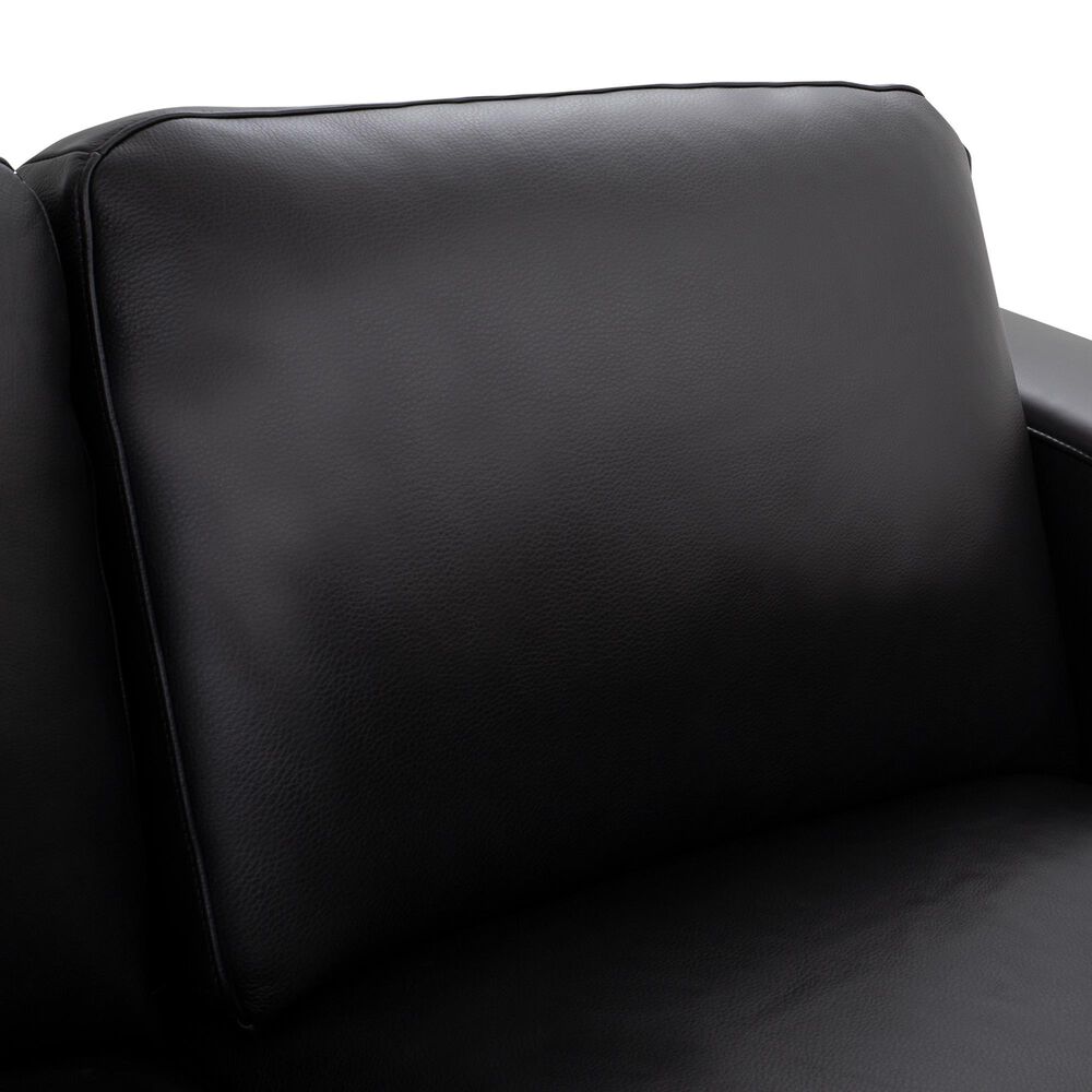 Italiano Furniture Luca Stationary Sofa in Black, , large