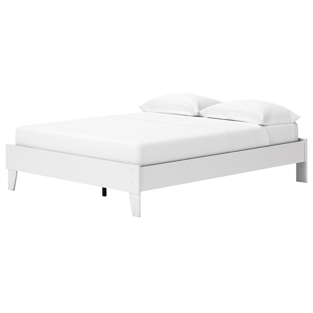 Ashley Socalle Queen Platform Bed in Matte White, , large