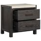 Nicolette Home Plum Creek 4 Piece Queen Upholstered Panel Bedroom Set in Ravenwood Black, , large