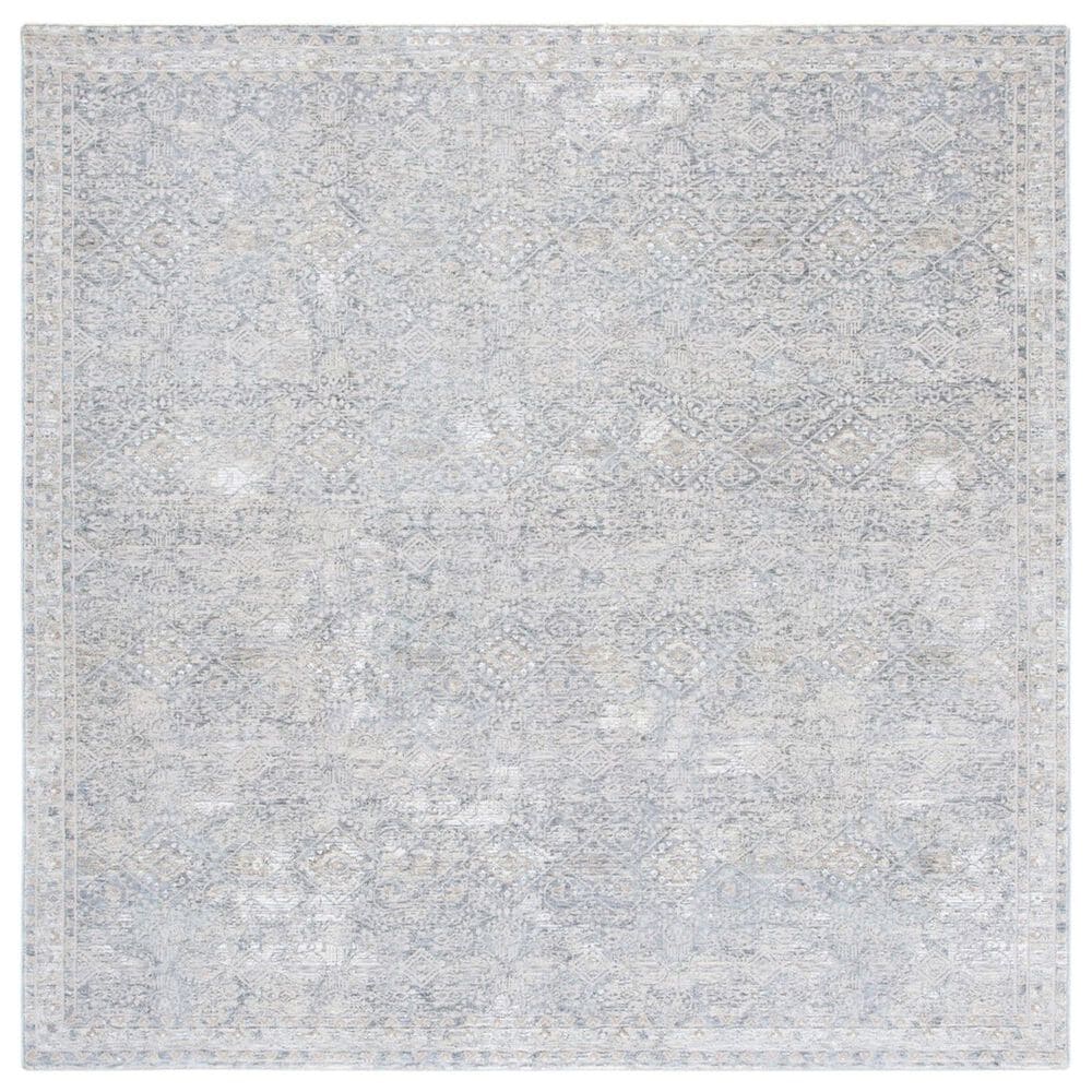 Safavieh Webster WBS334G 6"7" Square Grey and Beige Area Rug, , large