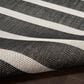 Nourison Positano POS03 Black and Ivory 4" x 6" Indoor/Outdoor Area Rug, , large