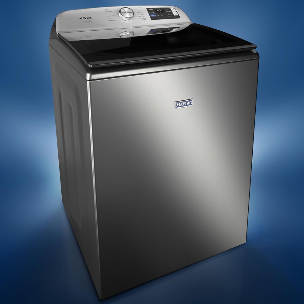 Maytag 5.2 Cu. Ft. Smart Pet Pro Top Load Washer in Classic Silver, , large