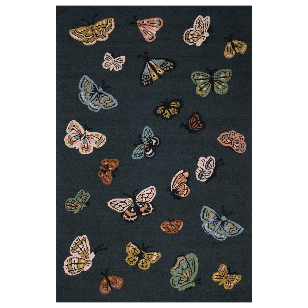 Rifle Paper Co. x Loloi Highgrove Teal 2&#39;3&quot; x 3&#39;9&quot; Area Rug, , large