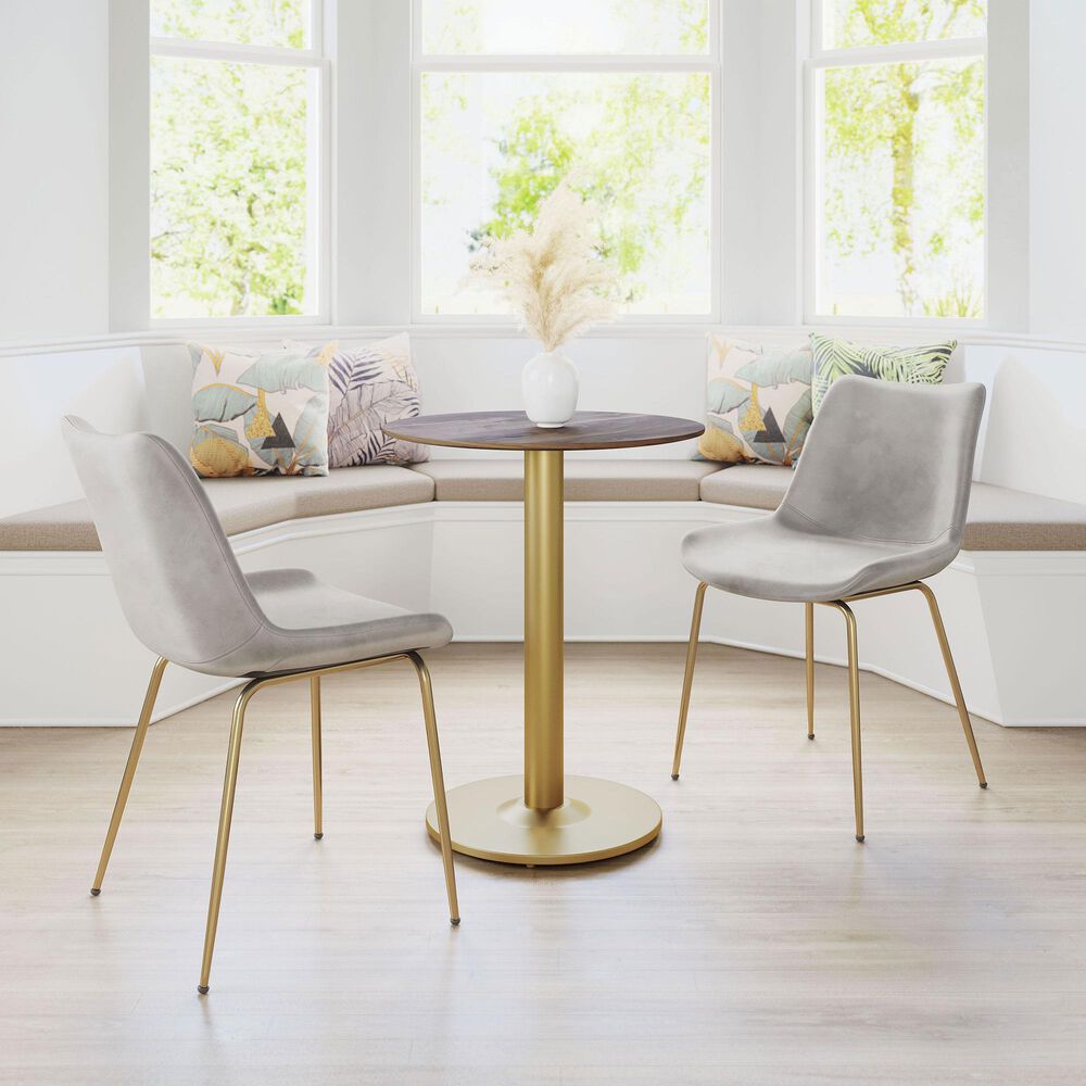 Zuo Modern Alto Bistro Table in Brown/Gold, , large