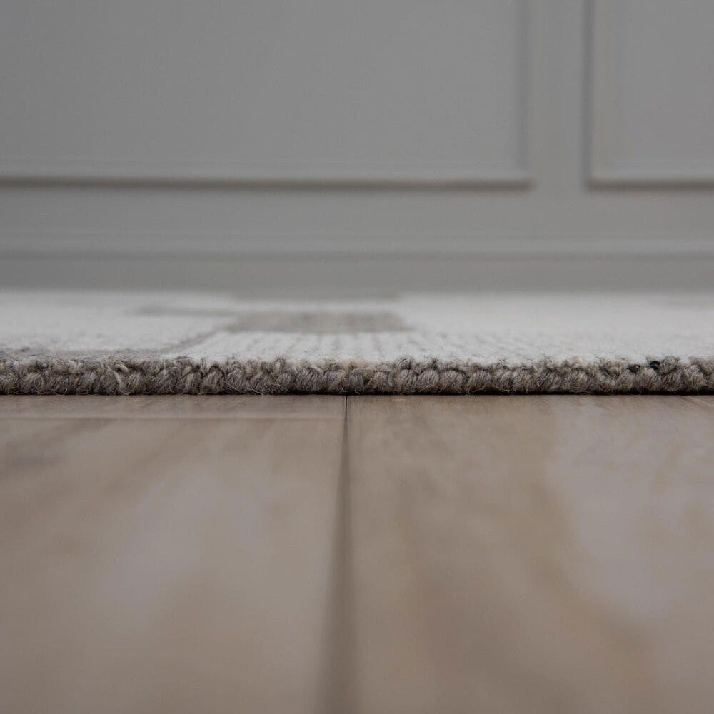 RIZZY Willow Gray, Ivory, Beige and Charcoal 7&#39;9&quot; x 9&#39;9&quot; Area Rug, , large