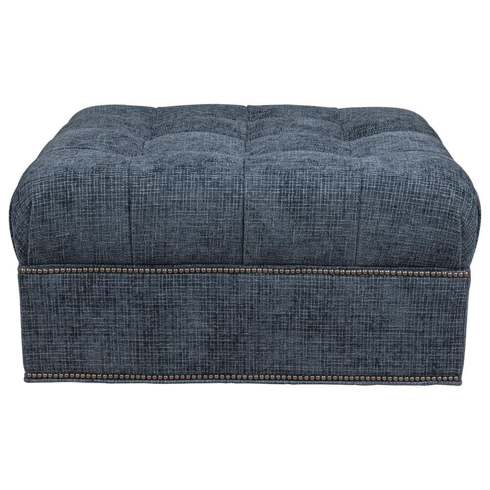 Smith Brothers Medium Square Ottoman in Blue, , large
