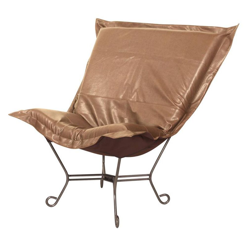 Howard Elliott Scroll Puff Chair in Avanti Bronze, , large