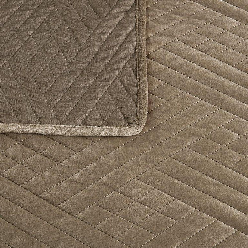 Duke Imports Virah Bella Micromink 3-Piece King Quilt Set in Diamond Mocha Weave, , large