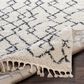 Surya Berber Shag BBE2301 6"7" x 9" Charcoal and Beige Area Rug, , large