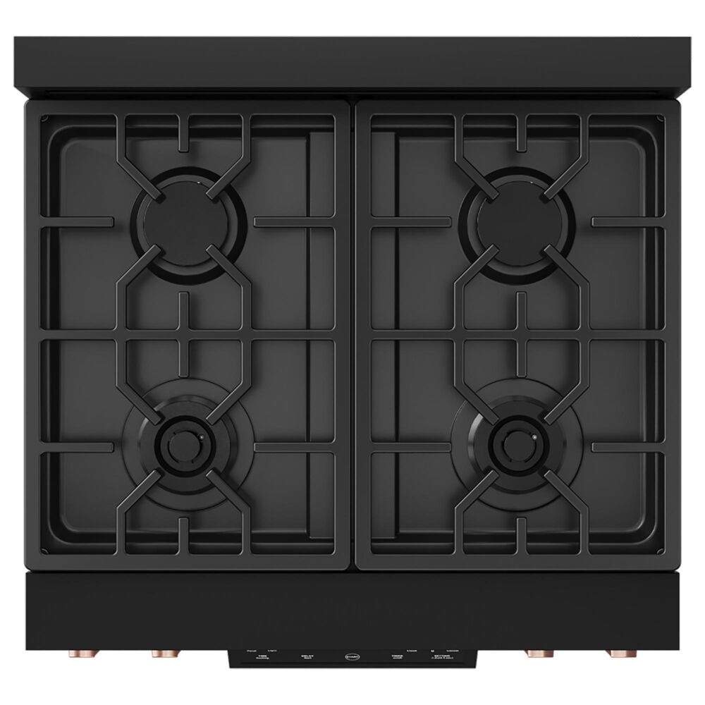 Thor Kitchen Gordon Ramsay 4.55 Cu. Ft. 30&quot; Professional Natural Gas Range with Rose Gold Handle Kit in Black, , large