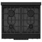 Thor Kitchen Gordon Ramsay 4.55 Cu. Ft. 30" Professional Natural Gas Range with Rose Gold Handle Kit in Black, , large