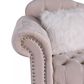 Morden Fort America Stationary Sofa in Beige Velvet, , large