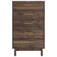 Ashley Calverson 5-Drawer Chest in Mocha, , large